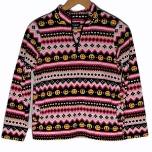 The Children's Place Fleece Pullover Jacket Multicolored Emoji Large (10-12)